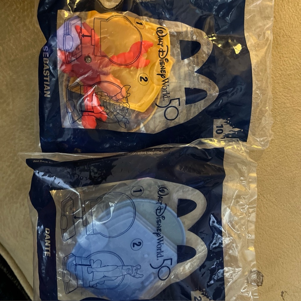 McDonald's Disney 50th Anniversary Happy Meal Toys 10 Sebastian 23 Dante New